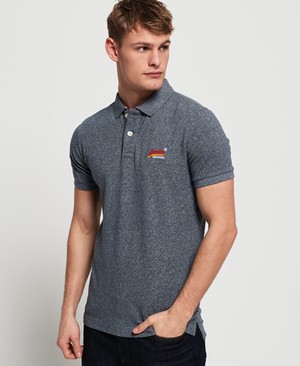 Superdry Classic Pique Férfi Póló Szürke | BDLRH5620